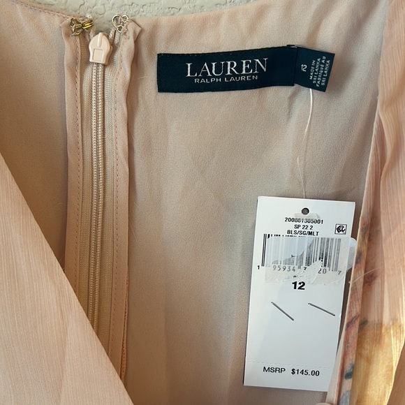 Lauren Ralph Lauren Floral Crinkled Georgette Midi Dress - Picture 6 of 11